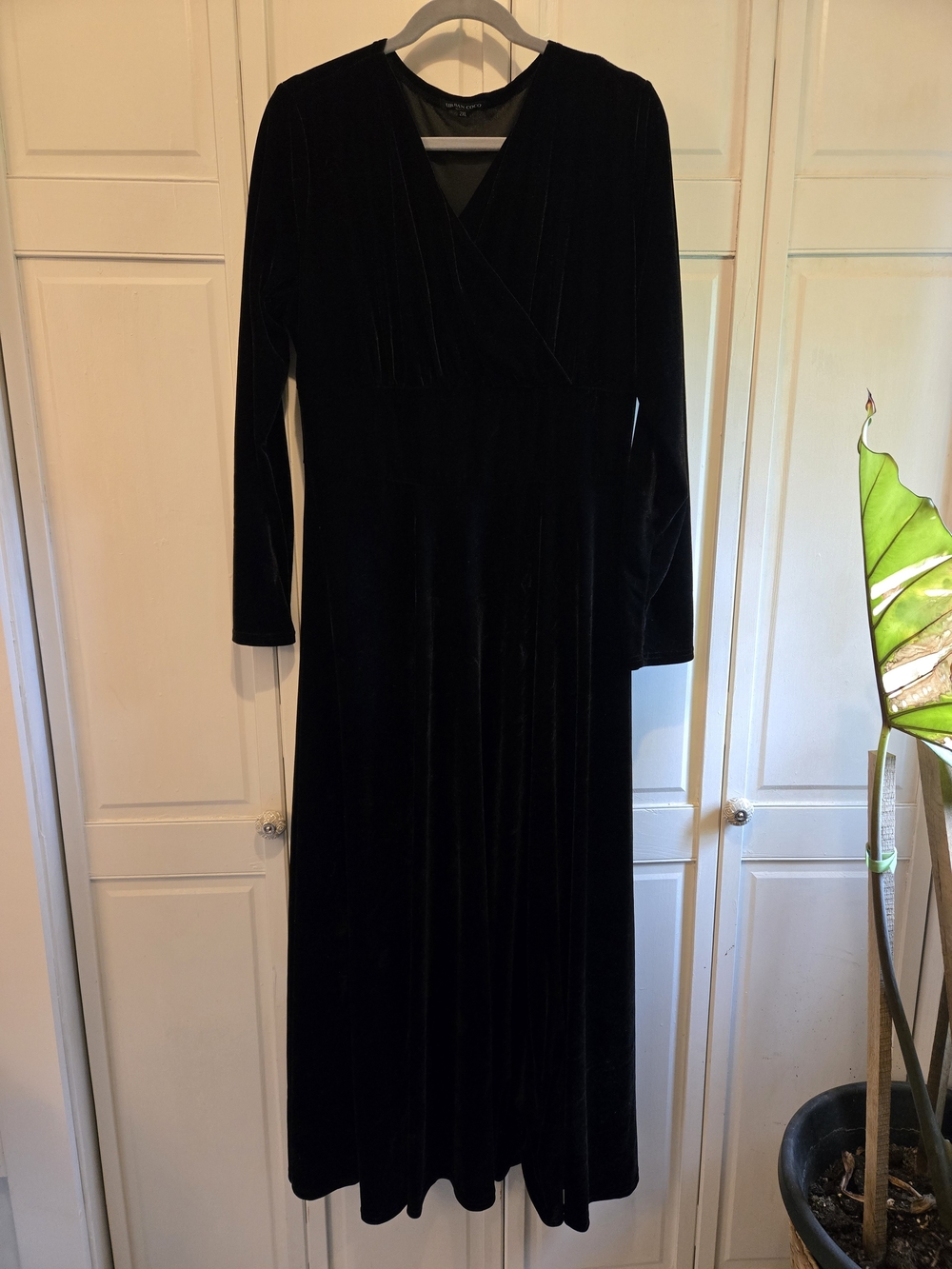 Black Velvet Full Length Dress